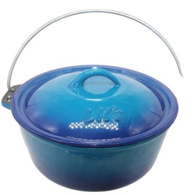 China Yikang Sustainable Cast Iron Cookware Casserole Dutch Oven , Yellow Enamel Coating for sale