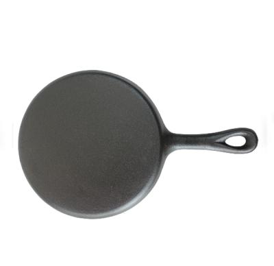 China Yikang Factory Sustainable 15 Years Diameter 35cm Cast Iron Pizza Gold Pan In Pre-Seasoned Coating for sale