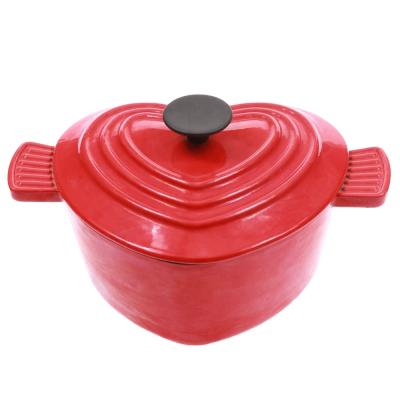 China Sustainable Set Taji Fondue Enamel Cast Iron Hot Pot With Lid for sale