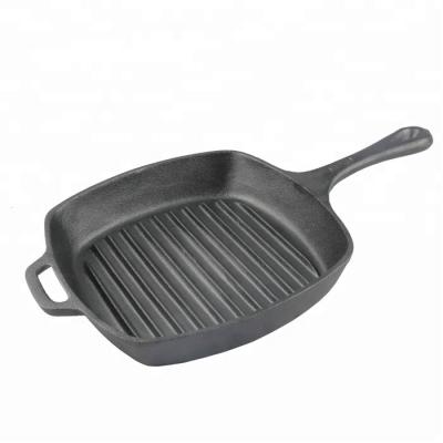 China Sustainable Cast Iron Cookware Grill Pan, Pre-Seasoned Home Hotel Restaurant Cooking for sale