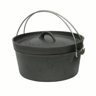 China Viable Hand-made Cast Iron 12 Inch Diameter 8-Quart Dutch Oven, Pre-Seasoned Outdoor Camping Dutch Oven 8QT for sale