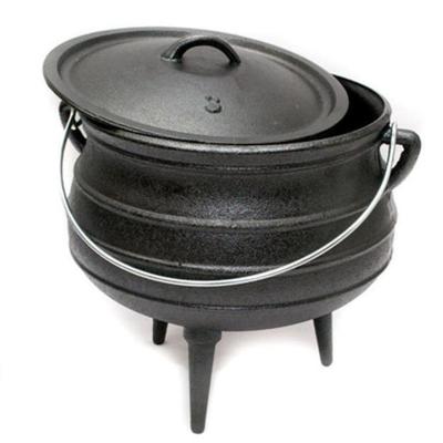 China Sustainable Cast Iron 3 Leg Pre-Seasoned Potjie Pot Camping Dutch Oven 3 Leg Camping Pre-Seasoned Pot for sale