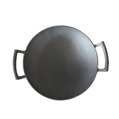 China Sustainable 14 Inch Traditional Chinese Cast Iron Wok Cookware With Vegetable Oil for sale