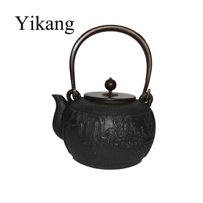 China Sustainable Pre-Seasoned Cast Iron Teapot Cast Iron Teapot Set Home Hotel Restaurant Cooking for sale