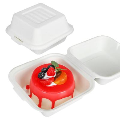 China Minimalist Disposable Container Box Sandwich Hamburger Baking Paper Box With Lid for sale