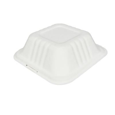 China Custom Clamshell Wholesale Disposable Biodegradable Paper Hamburger Packaging Box for sale