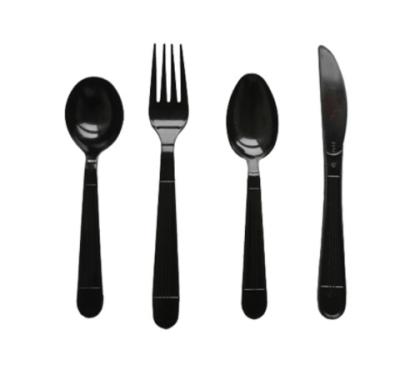 China PS 2022 PP/PS Spoon Fork Knife Set Heavy Eco-Friendly Plastic Disposable Flatware Set for sale