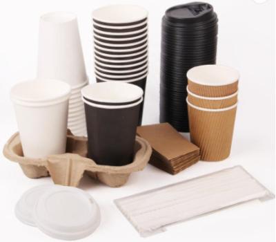 China 2021 Recycled Materials Custom Cardboard Molded 2 4-Compartments Packaging Disposable Drink Bubble Tea Juice Cup Holder Paper Coffee Tray for sale