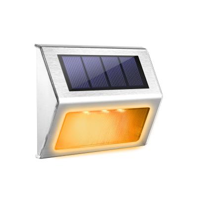 China Waterproof Amazon LANDSCAPE Wireless Walkway 3 LED Steps Solar Top Sale IP67 Garden Road Light for sale