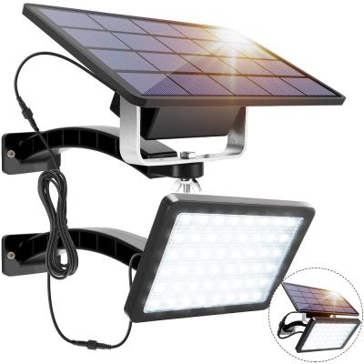 China JACKYLED 5500mAh Battery Home Wall Mount 48 LED Solar Lights Outdoor Bright Solar Powered Porch Lights for sale