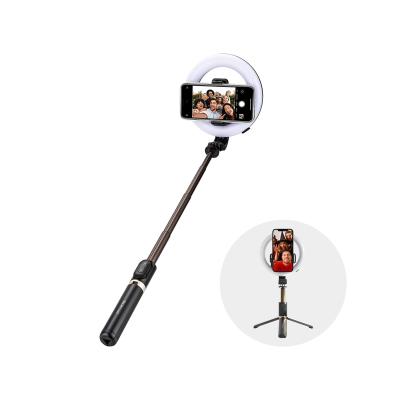 China JACKYLED Manufacturer Stand Rotate Dimmable PORTABLE Professional Video Selfie Ring Light for sale