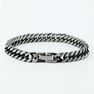 China New Design High Quality Special Style Retro Hiphop Stainless Steel Braid Chain Jewelry Men Bracelet for sale