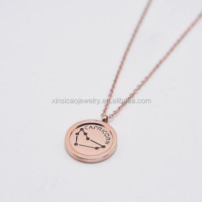 China Women Rose Gold Constell Necklace Stainless Steel Manufacturer for sale