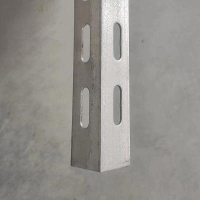 China Heavy Duty Slotted Angle Bar With Pre Punched Holes Metal Mate Slotted Steel Angle for sale