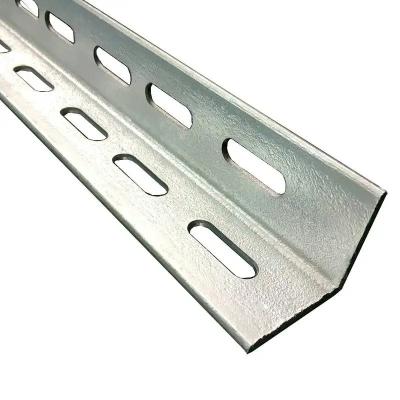 China 5-10mm Hole Diameter Perforated Metal Angle Iron Universal Angle Iron / Steel Angle Iron With Punching for sale