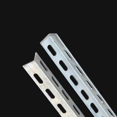 China 30-100mm Slotted Angle Iron 8 Ft With 50-100mm Hole Galvanized Zinc Plated Steel Perforated Slotted Angle for sale