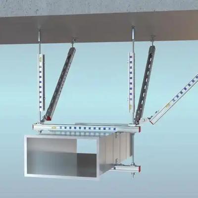 China 1.95kg Galvanized Steel Earthquake Cross Brace Seismic Bracing Ductwork Fireproof  Anti Seismic Support for sale