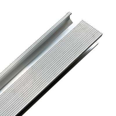 China Universal Aluminum Alloy 21mm Height Photovoltaic Solar Panel Mounting Rails 3 Meters in Silver for sale