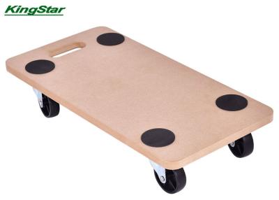 China Customized MDF 4 Wheel Moving Dolly Platform Structure 58 X 29 Cm For Supermarket for sale