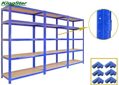 China Unidades de pintura azuis do shelving do metal de Boltless, unidades de armazenamento do metal de Boltless para garagens à venda