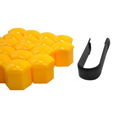 China T54 PLASTIC Colorful 20 x 19mm Universal Auto Hub Screw Cover Hook Nut Covers Removal Tool Dustproof Covers for sale