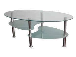 China oval tempered glass coffee table xyct-007 for sale