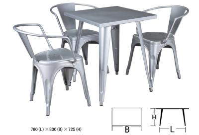 China high quality metal dining table and dining chair for sale