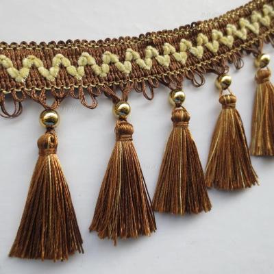 China Easy To Wear Factory Price Low Price Wholesale Goods Cheap Dorative Curtain Tassel Fringe for sale