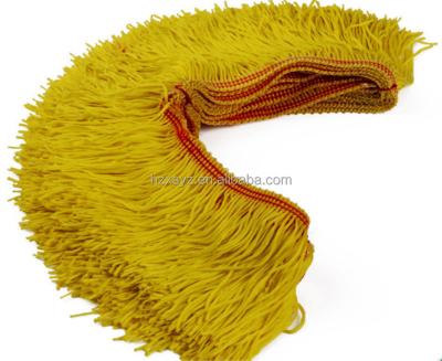 China Easy to wear YELLOW rayon Chainette tassel fringe, rayon fringe, for dance dresses for sale