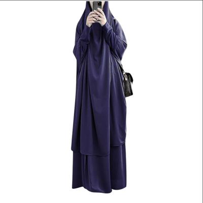 China Polyester Limanying Factory Supply Latest Well Made Prayer Dress For Muslim Women 2 Pieces Nida Jilbab Ramadan Dress for sale