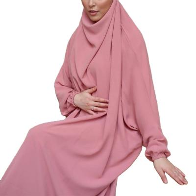 China High quality Dubai Turkey high quality Limanying factory supply hot sales velvet silk fabric bat sleeve long dress polyester plus size jilbab khimar for sale