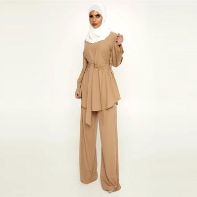 China Middle East Islamic Clothing Hot Polyester Limanying Supply Sale Long Sleeve Pant Suit For Muslim Clothing For Women for sale