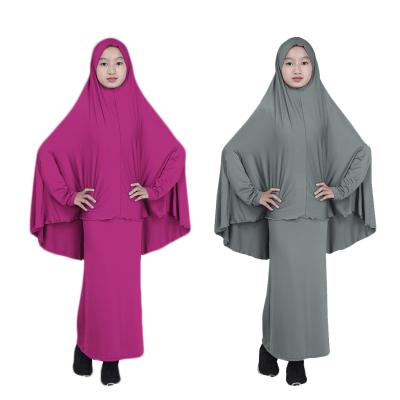 China 90%Polyester 10%Spandex factory price factory sales sales Limanying prayer robe children jilbab high quality kids muslim clothing for sale