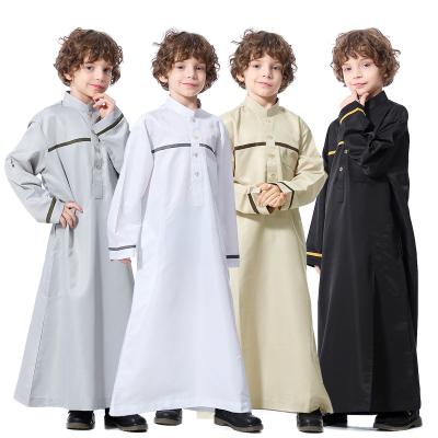 China Polyester Limanying Factory Price Hot Sale Saudi Dubai Boys Thobes For Kids Children Islamic Muslim Clothing for sale