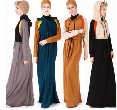 China New Design Factory Supply Limanying Anti-wrinkle Sports Abaya Women's Islamic Dress Muslim Women's Hoodie for sale