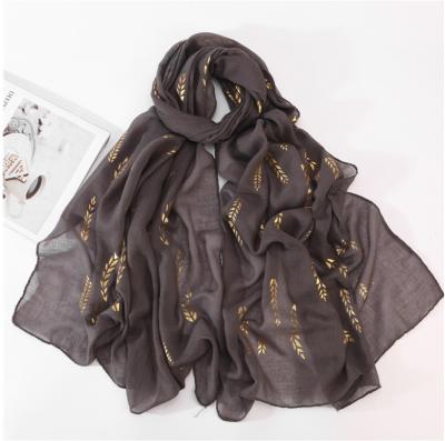 China Supply Hot Sales Mid Length Muslim Limanying Scarf With Shawls Hot Stamping Muslim Hijab Scarf for sale