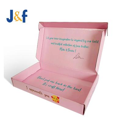 China Recycled Materials Logo Printed Packaging Design Personalized Custom Gift Recycled Cardboard Apparel Shoe Ad Corrugated Paper Box for sale