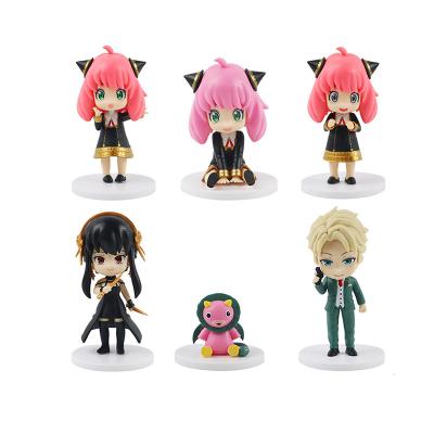 China Funny Home Decoration Ornament Toys Three Generations Notice Anime Figure Model Toys Collection Doll 6pcs/set for sale