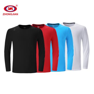 China Breathable Custom Printing Unisex Casual Spring Plus Size Cotton T Shirt Men Long Sleeve Polyester O-Neck T-Shirt for sale