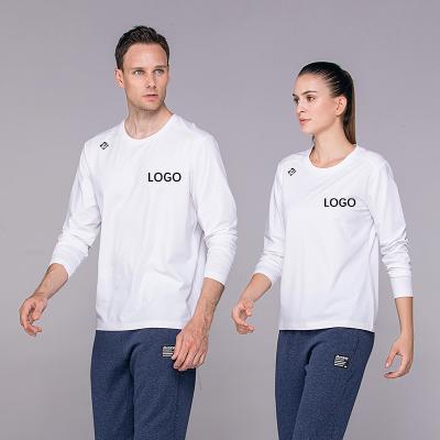 China Custom New Arrival Logo Design Fitness Gym Long Sleeve Cotton Sports T-Shirt QUICK DRY For Men for sale