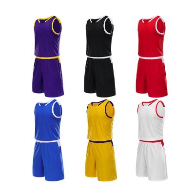 China Wholesale Custom Breathable Embroidered Mesh Basketball Jersey Adult Kids Basketball Uniform Set for sale