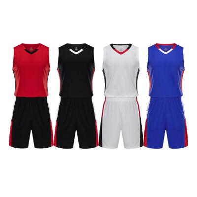 China Breathable Wholesale Custom Wear Sublimation Mens Basketball Tank Top Uniform Set for sale