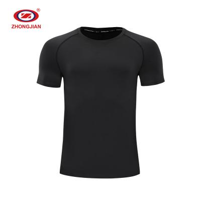 China Custom Made High Quality QUICK DRY Fitness Compression Sports Gym T-Shirt Men for sale