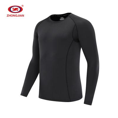 China QUICK DRY Custom Sports Streetwear Hygroscopic Polyester Spandex Pain Dyed Long Sleeve T Shirt Fitness Muscle Men T Shirt Man for sale