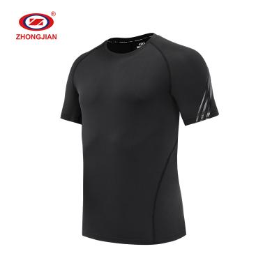 China High Quality Men's T-shirt Gym Fitness Muscle T-shirt Custom Logo Sports Plain Casual Short Sleeve T-shirt QUICK DRY for sale