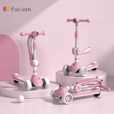 China High Quality Handlebar Adjustable Height Can Be Customized Early Education 3 Wheels Kids Scooter 3 In 1 Foldable Kids Scooter For Ages 3-5 for sale