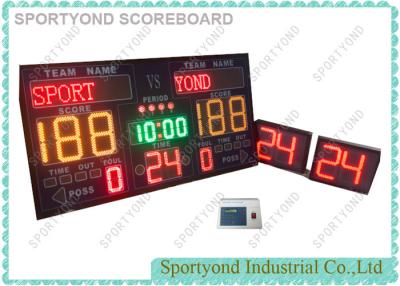 China LED Digital Basketball Electronic Scoreboard with 24s Shot Clock and wireless remote console for sale