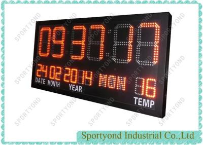 China Electronic clock board with temperature led display for sale