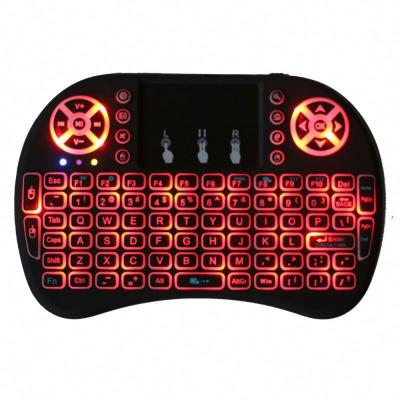 China Plug and play mini wireless keyboard with mini touchpad keyboard i8 mini keyboard with backlight for sale