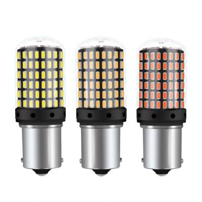 China 3014 144 SMD Canbus Car Led RideLight signals no error none instantaneous 12V 1156BAU15S 3156 7440 Super Smart White Universal Amber Bulbs for sale